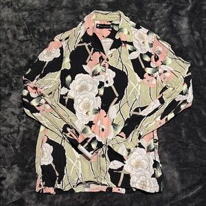 Men’s ALLSAINTS Fuyugi LS  Floral Viscose Hawaiian Shirt - S